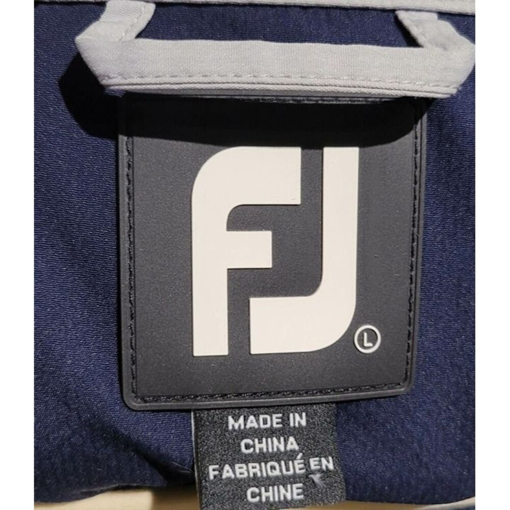 Foot Joy Short Sleeve Quarter Zip Athletic Shirt Large Blue & Gray - Picture 6 of 6